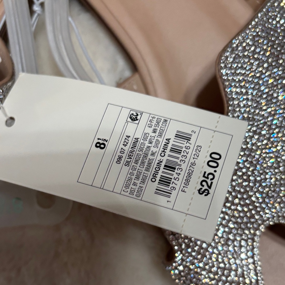 A New Day Shimmering Gold Slide Sandals - Picture 3 of 6